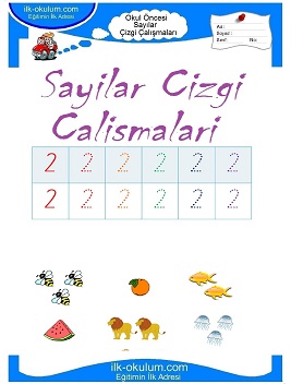 Çocuklar İçin Çizgi Çalışma Sayfaları 